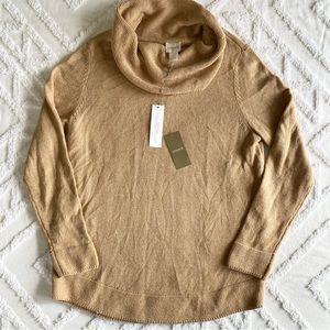 Chico’s NWT Subtle Sparkle Kris Cowl Sweater size 1 (medium, 8) gold shimmer